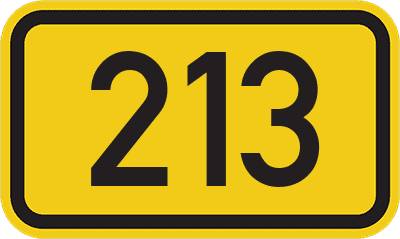 Straßenschild Bundesstraße 213