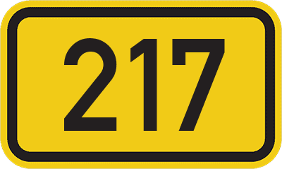 Straßenschild Bundesstraße 217