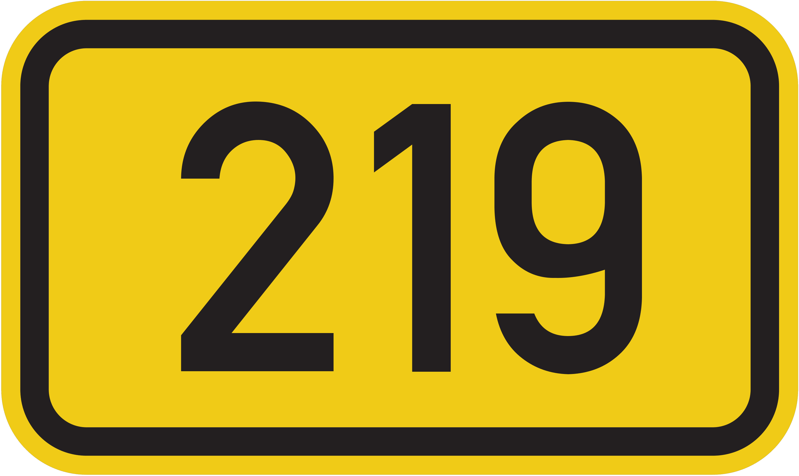 Straßenschild Bundesstraße 219