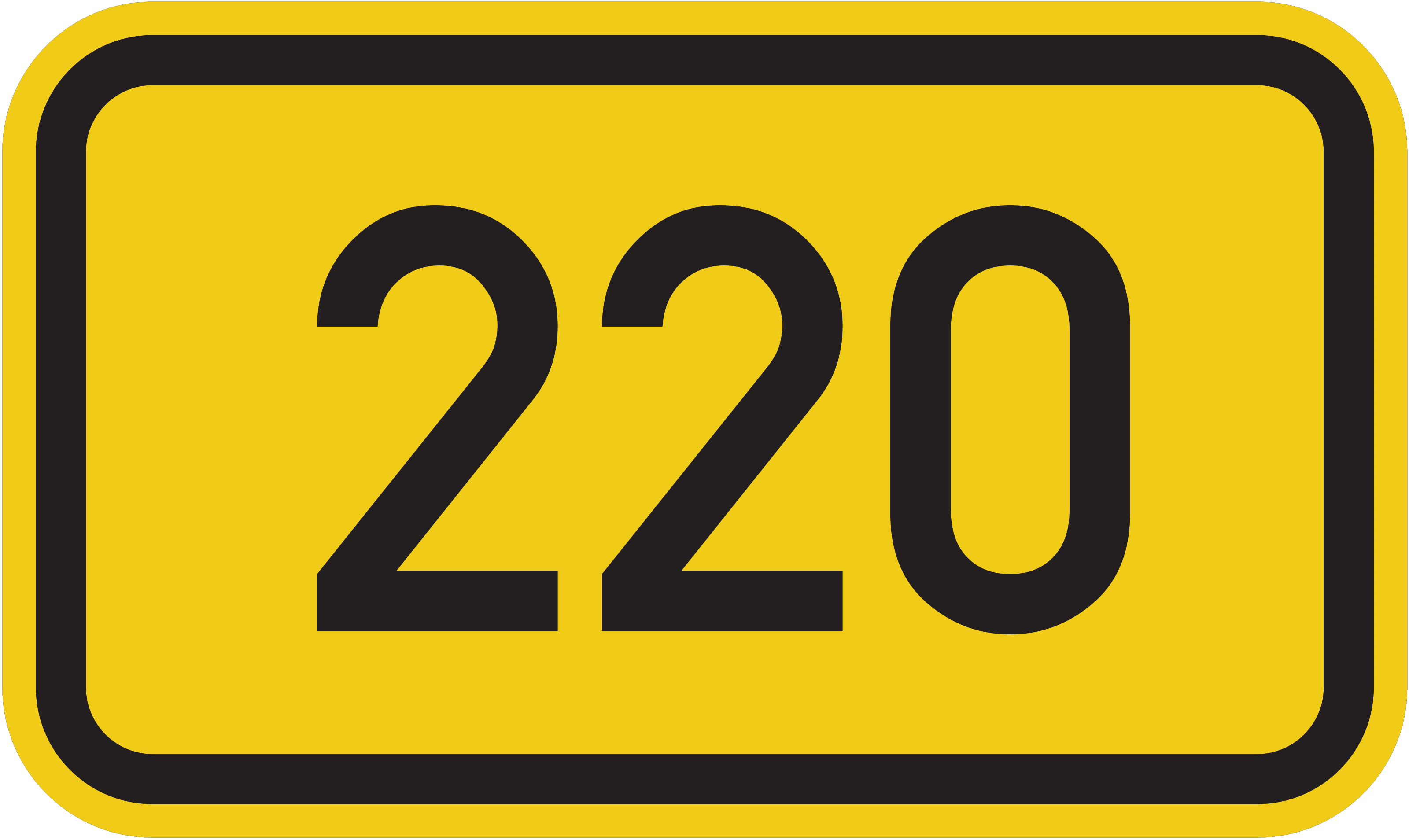 Straßenschild Bundesstraße 220