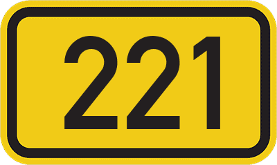 Straßenschild Bundesstraße 221