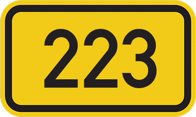 Straßenschild Bundesstraße 223