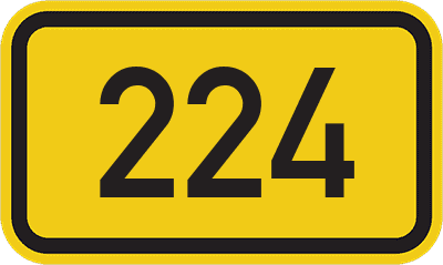 Straßenschild Bundesstraße 224