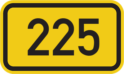 Straßenschild Bundesstraße 225
