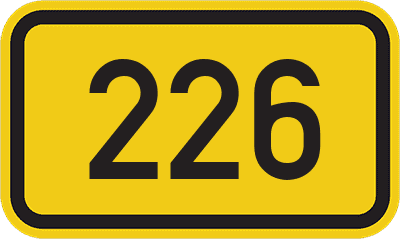 Straßenschild Bundesstraße 226