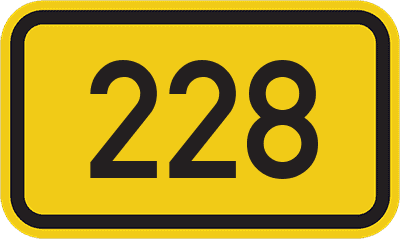 Straßenschild Bundesstraße 228