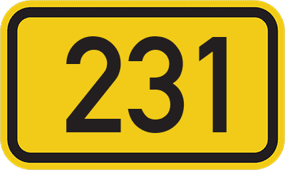 Straßenschild Bundesstraße 231