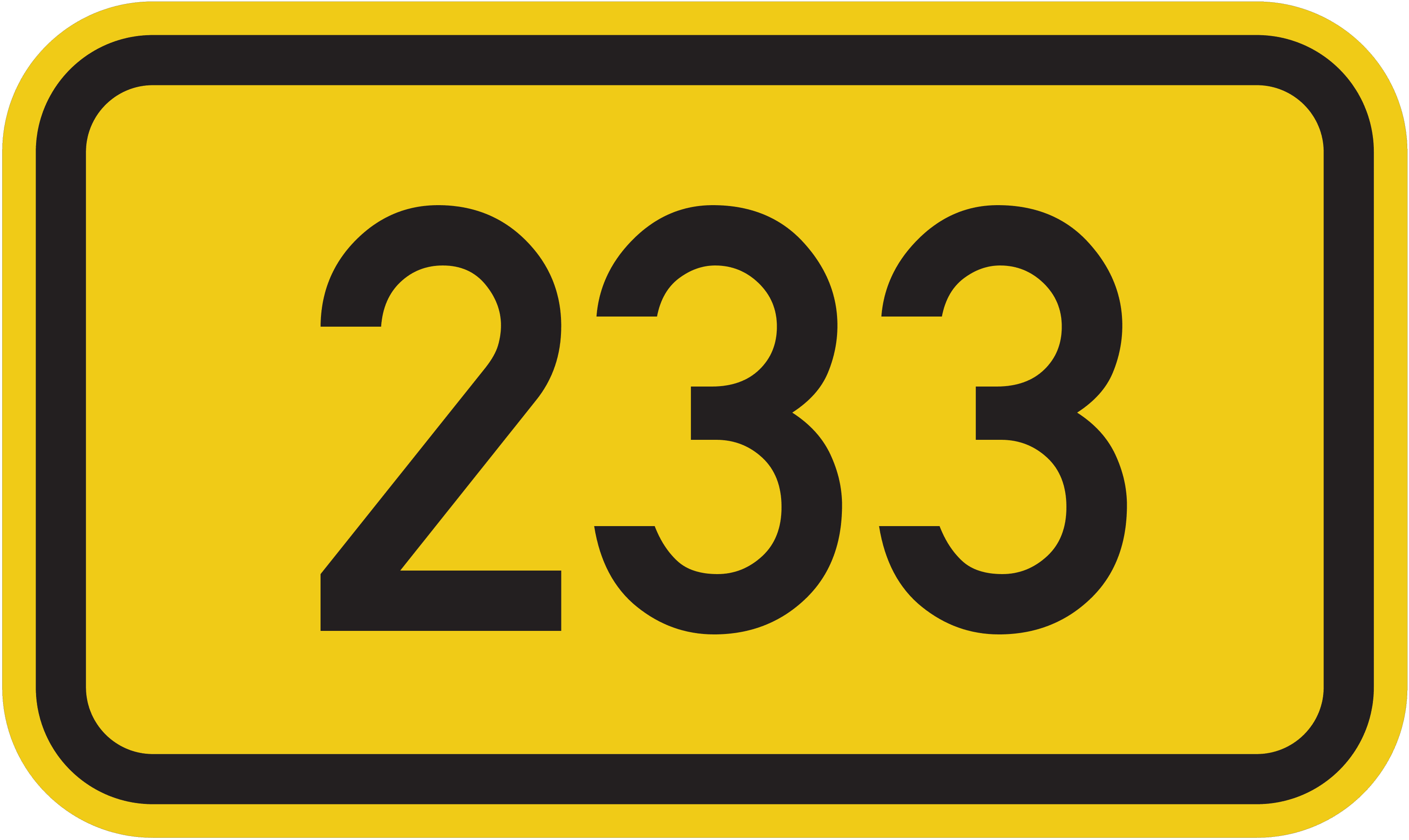 Straßenschild Bundesstraße 233