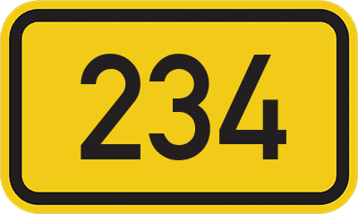 Straßenschild Bundesstraße 234