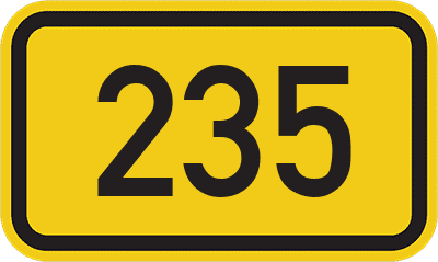 Straßenschild Bundesstraße 235