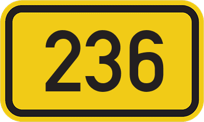 Straßenschild Bundesstraße 236