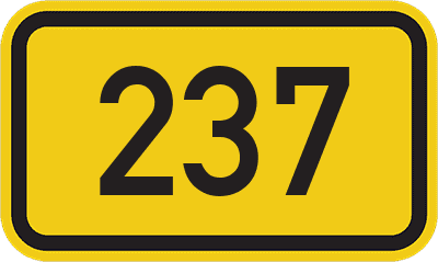 Straßenschild Bundesstraße 237