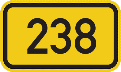 Straßenschild Bundesstraße 238