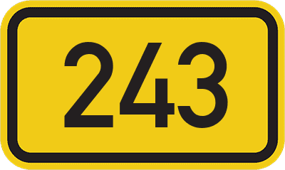 Straßenschild Bundesstraße 243