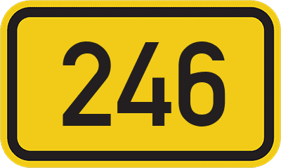 Straßenschild Bundesstraße 246