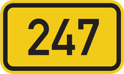 Straßenschild Bundesstraße 247