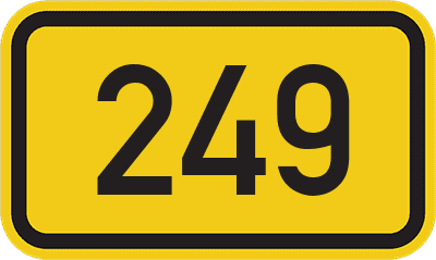 Straßenschild Bundesstraße 249