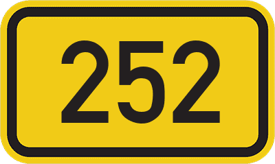 Straßenschild Bundesstraße 252