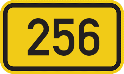 Straßenschild Bundesstraße 256