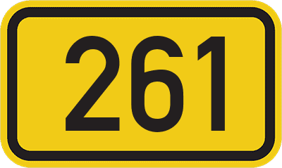 Straßenschild Bundesstraße 261