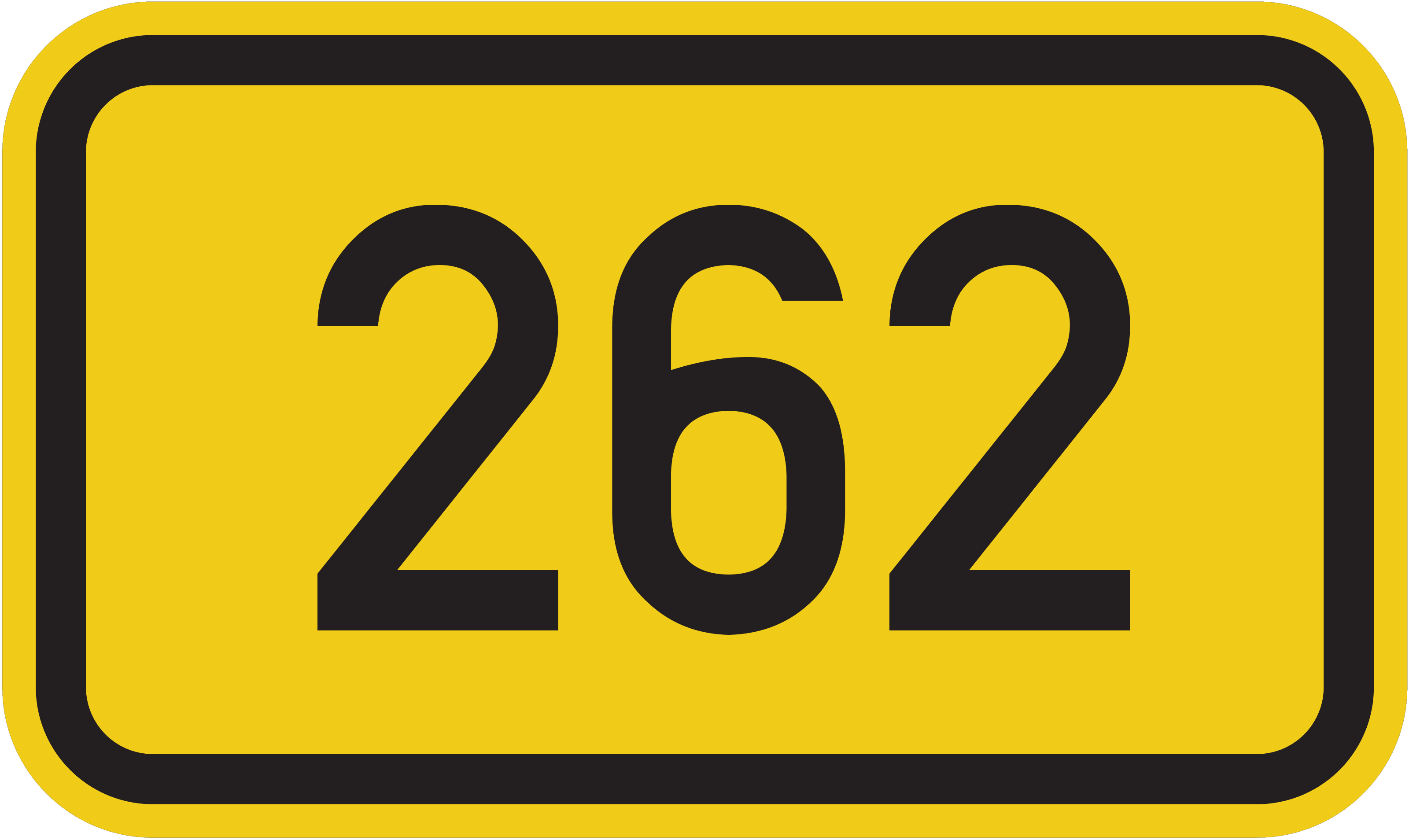 Straßenschild Bundesstraße 262