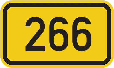 Straßenschild Bundesstraße 266