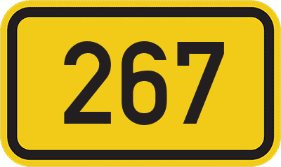 Straßenschild Bundesstraße 267