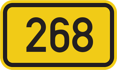 Straßenschild Bundesstraße 268