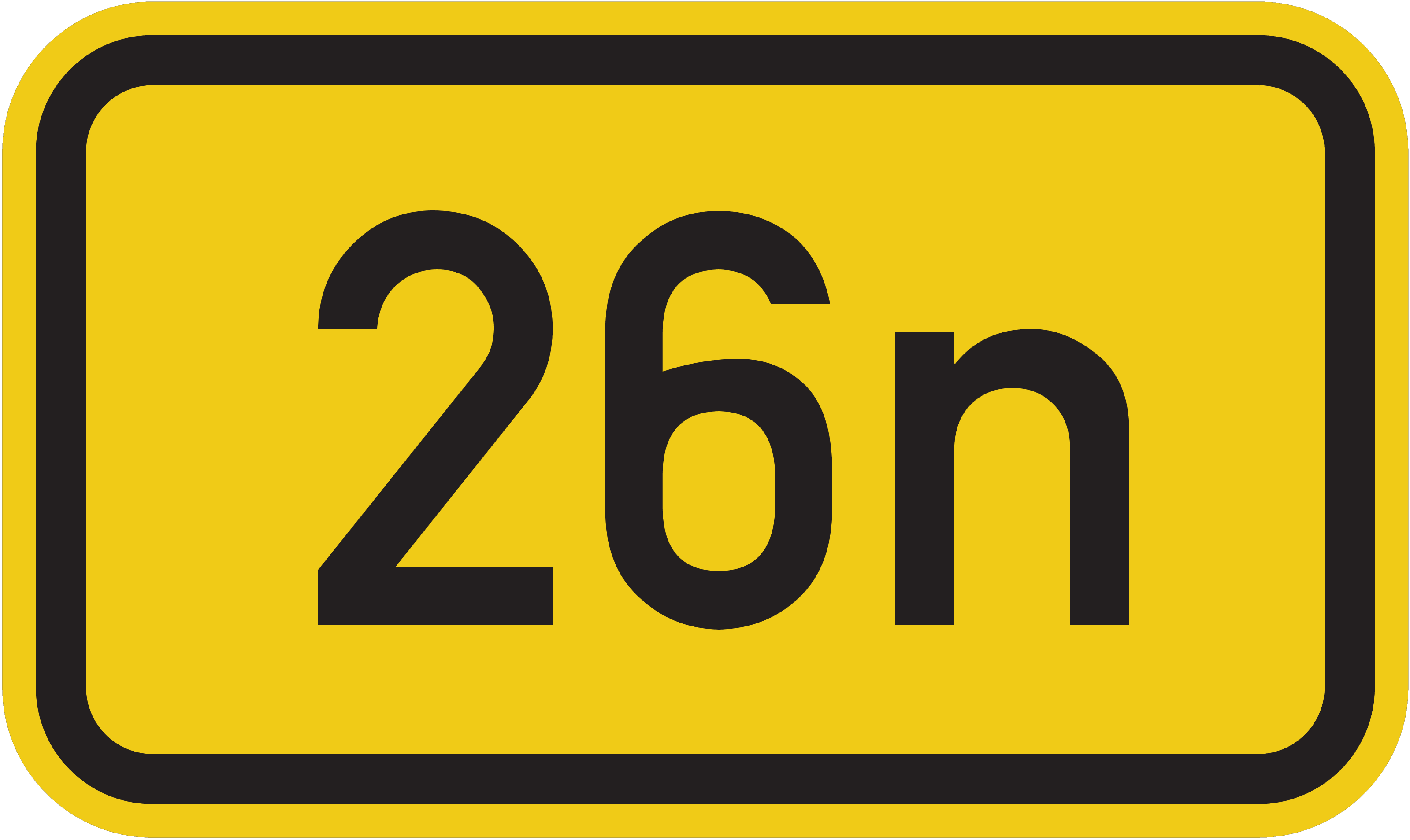 Straßenschild Bundesstraße 26n