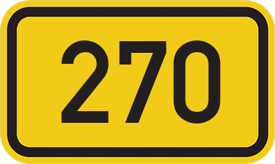 Straßenschild Bundesstraße 270