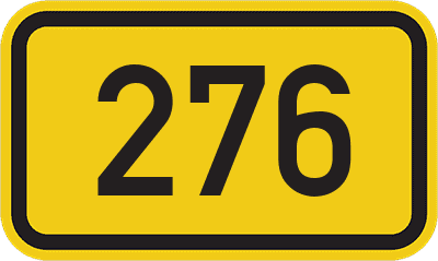 Straßenschild Bundesstraße 276