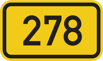 Straßenschild Bundesstraße 278
