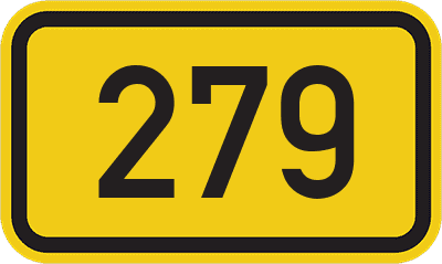 Straßenschild Bundesstraße 279