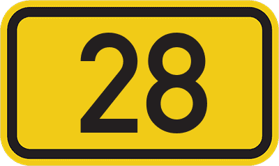 Straßenschild Bundesstraße 28