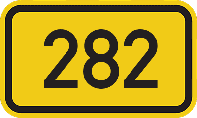 Straßenschild Bundesstraße 282
