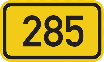 Straßenschild Bundesstraße 285