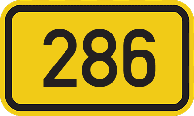 Straßenschild Bundesstraße 286