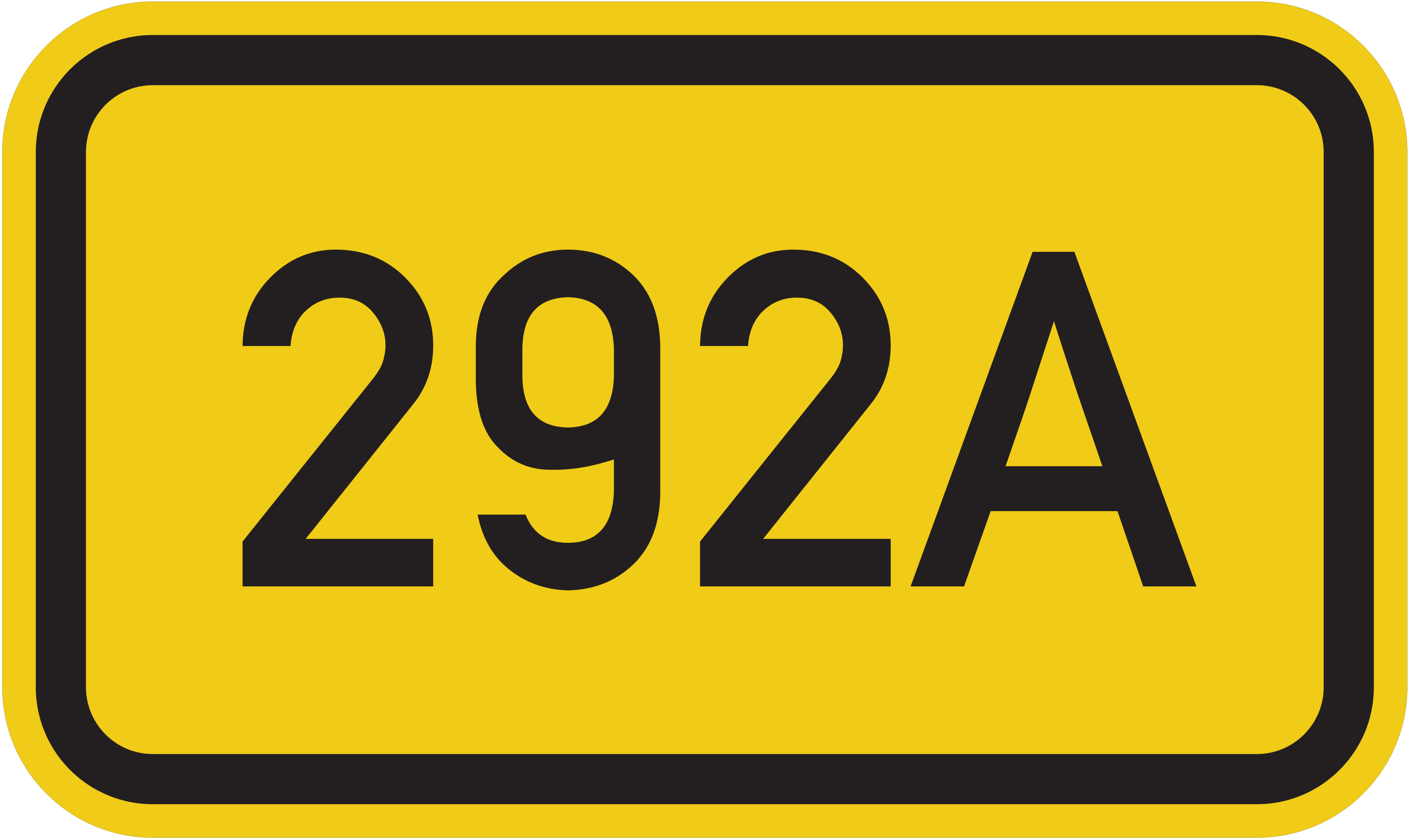 Straßenschild Bundesstraße 292A