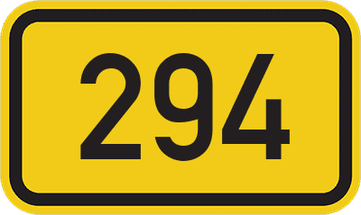 Straßenschild Bundesstraße 294