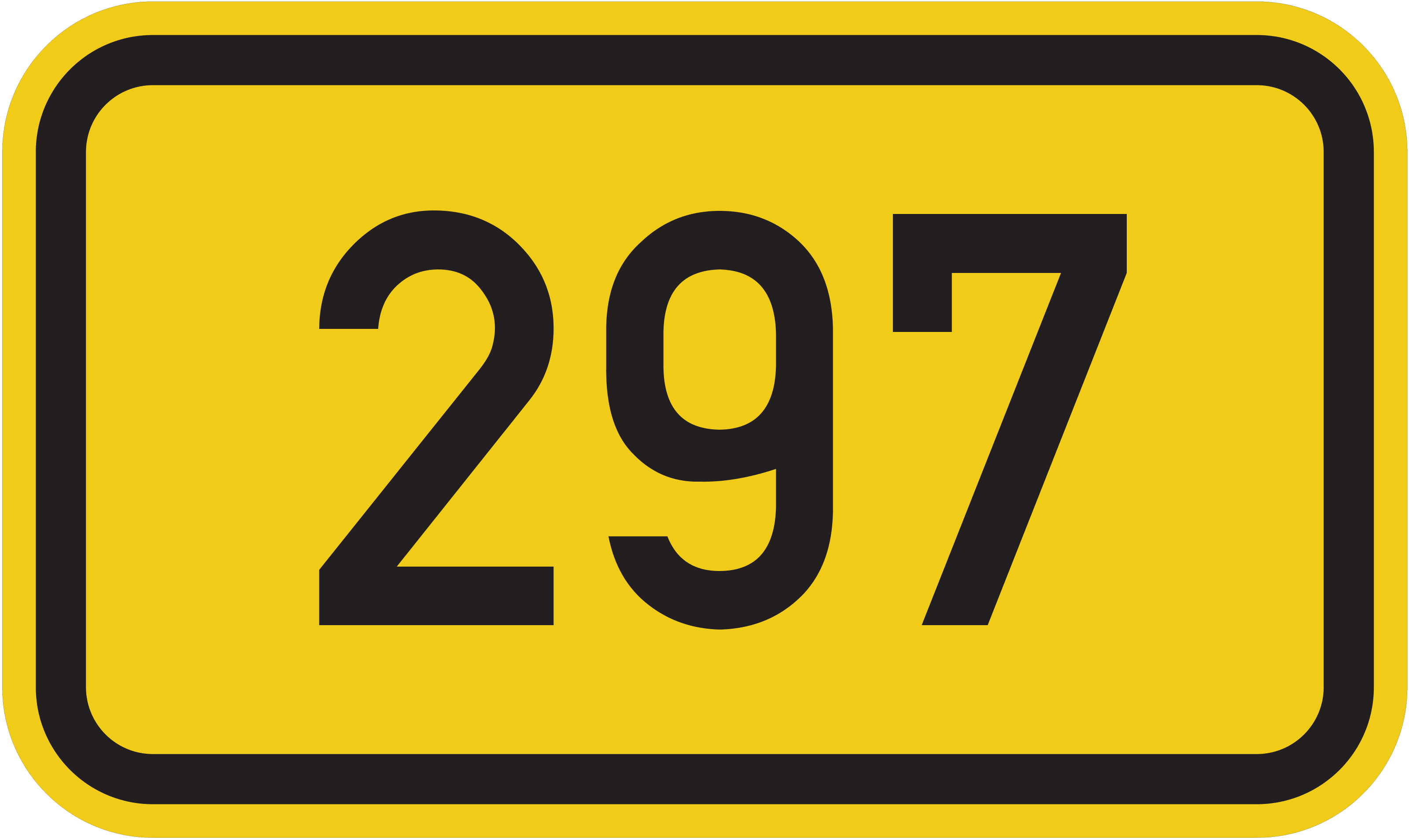 Straßenschild Bundesstraße B297
