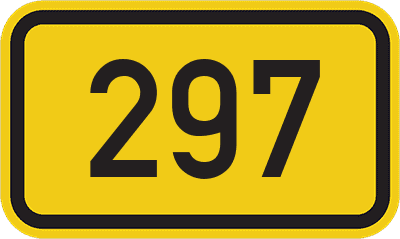 Straßenschild Bundesstraße 297