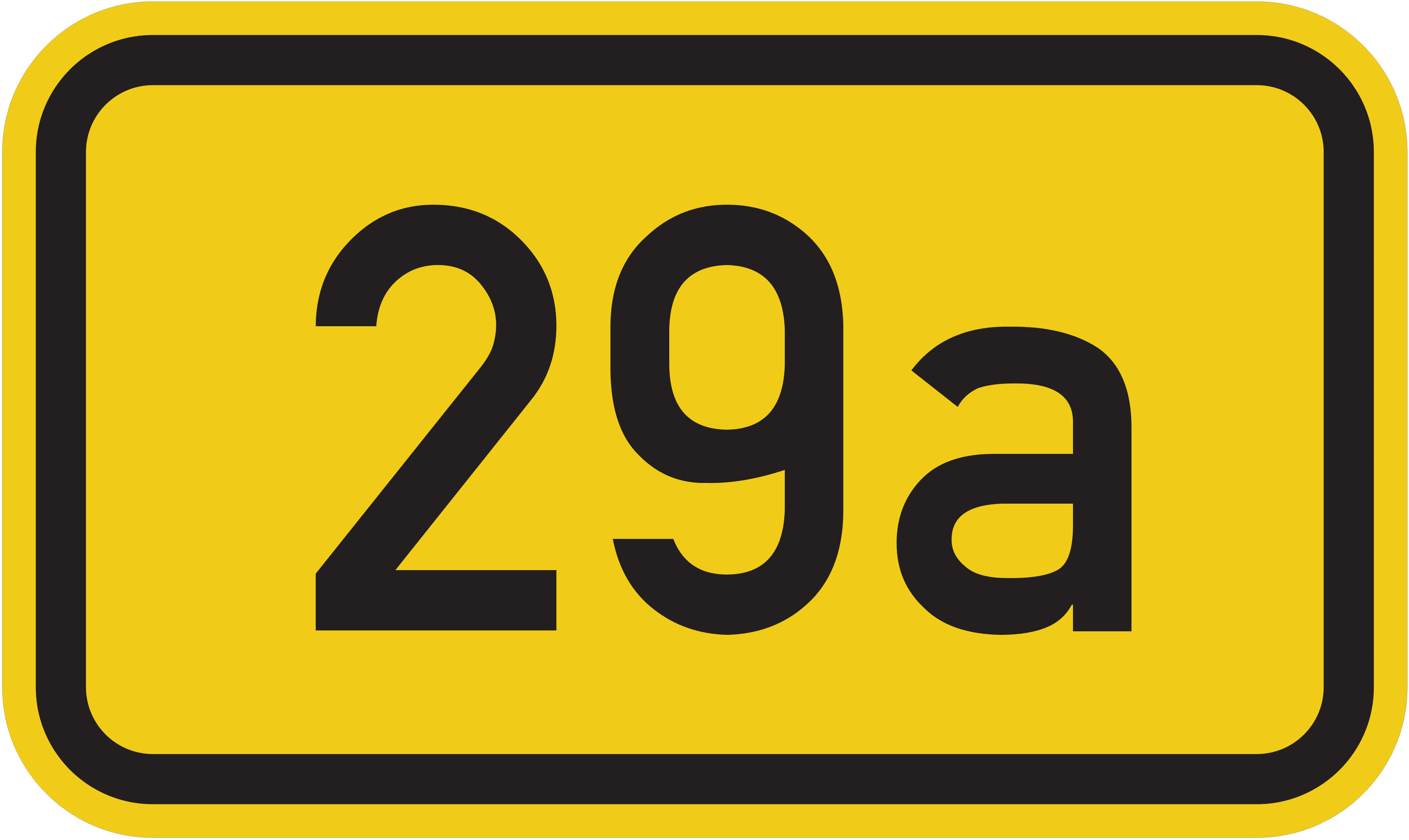 Straßenschild Bundesstraße 29a