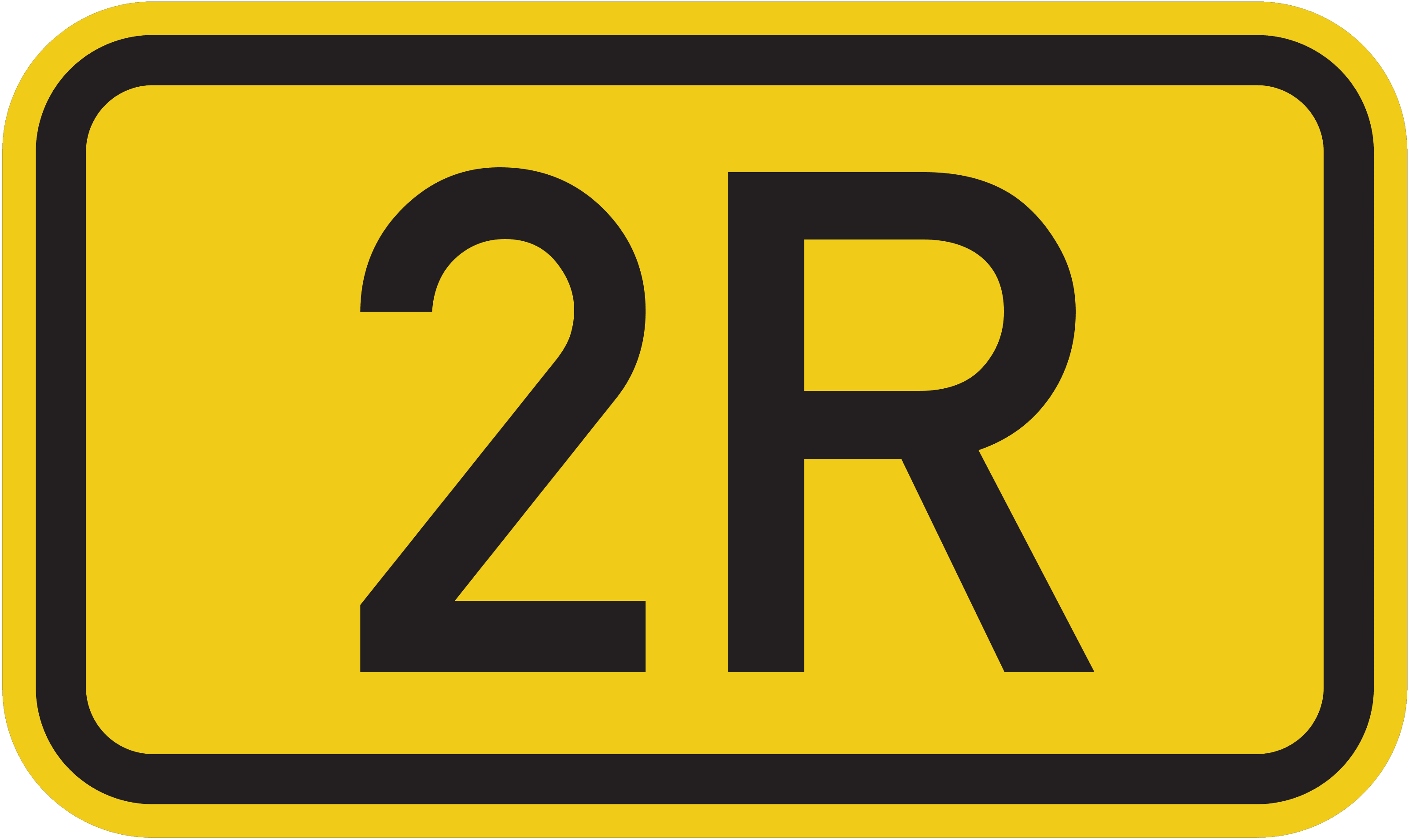 Straßenschild Bundesstraße 2R