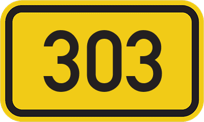 Straßenschild Bundesstraße 303