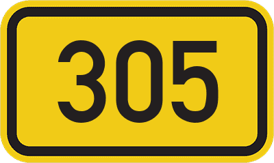 Straßenschild Bundesstraße 305
