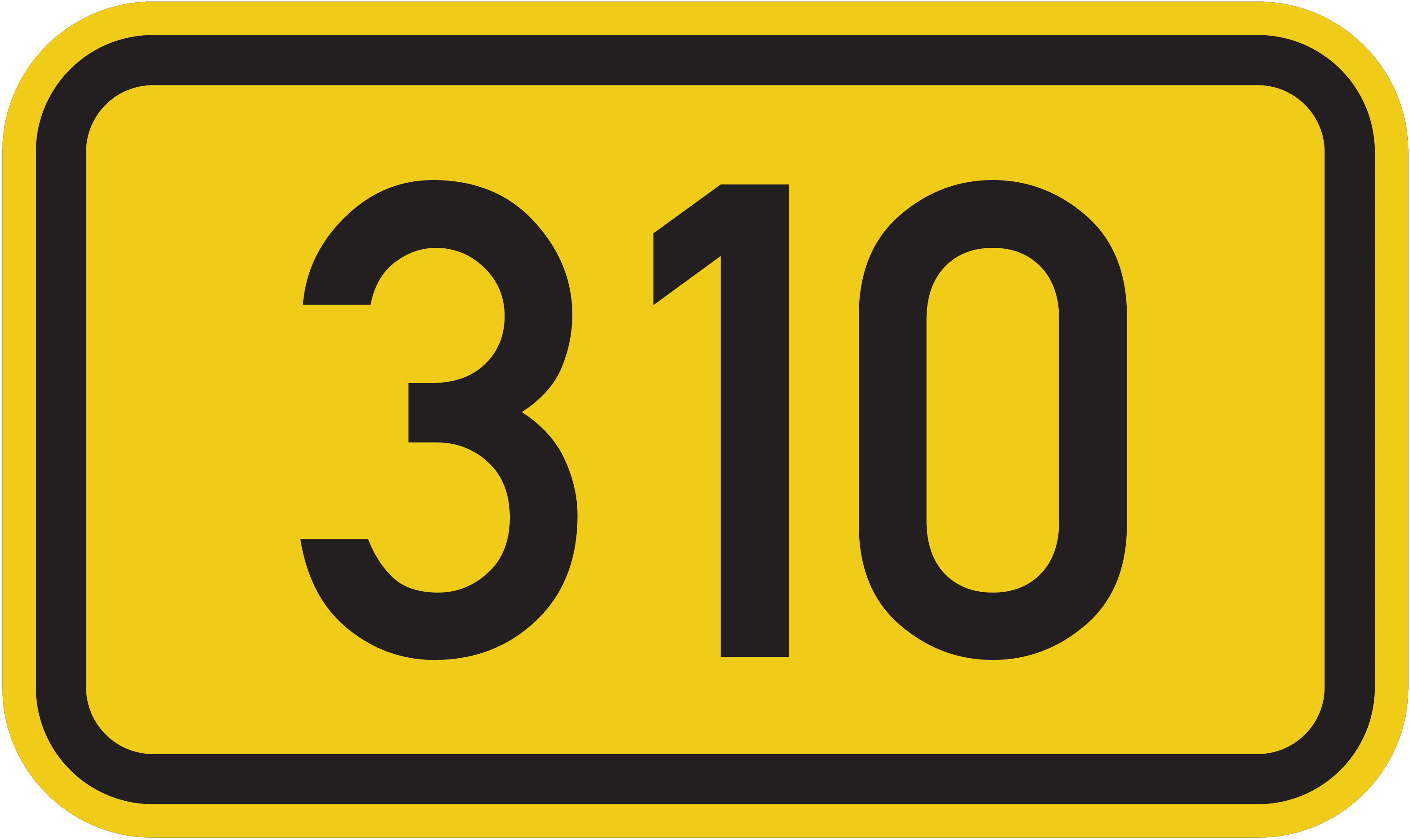 Straßenschild Bundesstraße 310