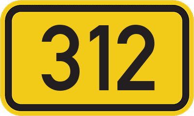 Straßenschild Bundesstraße 312
