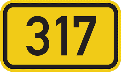 Straßenschild Bundesstraße 317