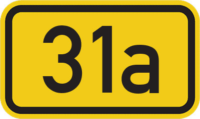 Straßenschild Bundesstraße 31a