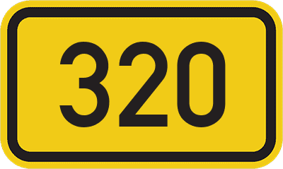 Straßenschild Bundesstraße 320